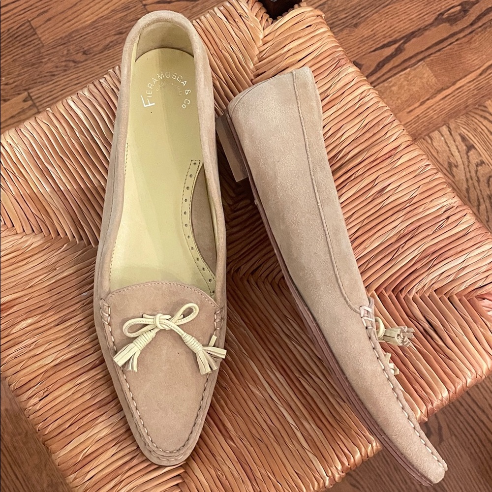 Fieramosca & Co NEW beige suede flats sz 9.5